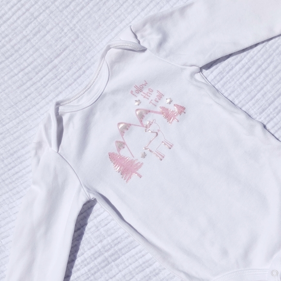 CANADIANA Rose Gold White Cotton Hiking Onesie - Picture 1 of 2